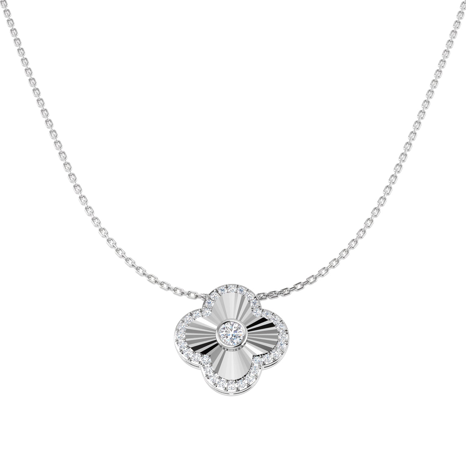 9ct White Gold 0.46ct Laboratory Grown CVD Necklace