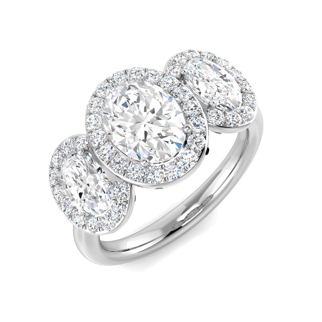 Platinum 2.34ct Laboratory Grown CVD Ring