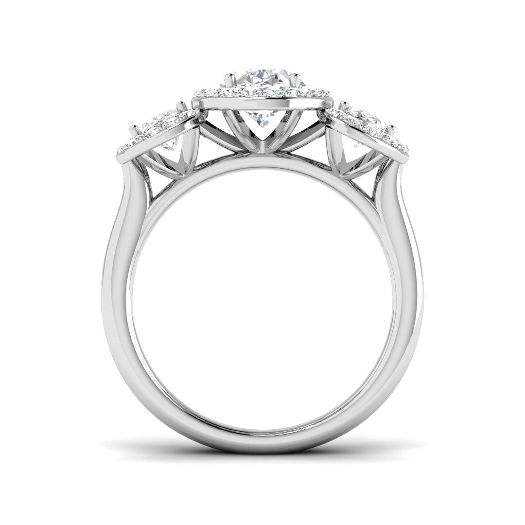 Platinum 2.34ct Laboratory Grown CVD Ring