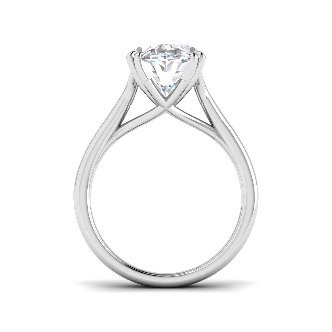 Platinum 5.04ct E VS2 Laboratory Grown CVD Ring