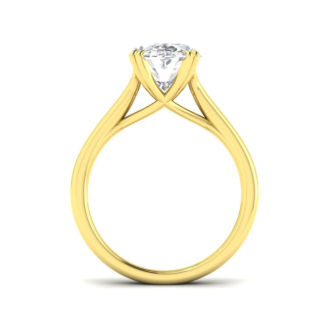 9ct Yellow Gold 3.01ct E VS2 Laboratory Grown CVD Ring