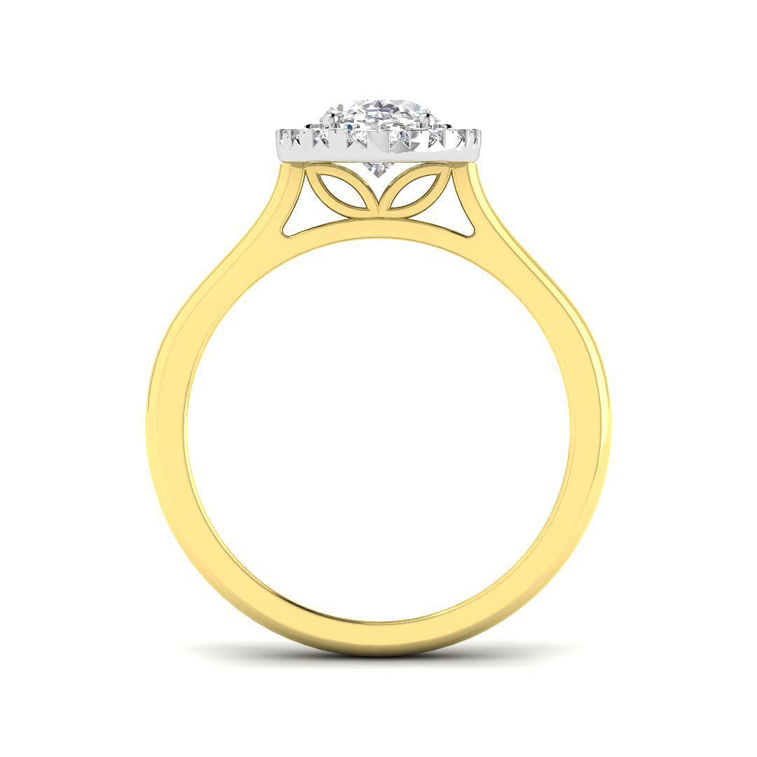 9ct Two-Tone Gold 1.22ct E VS1 Laboratory Grown CVD Ring