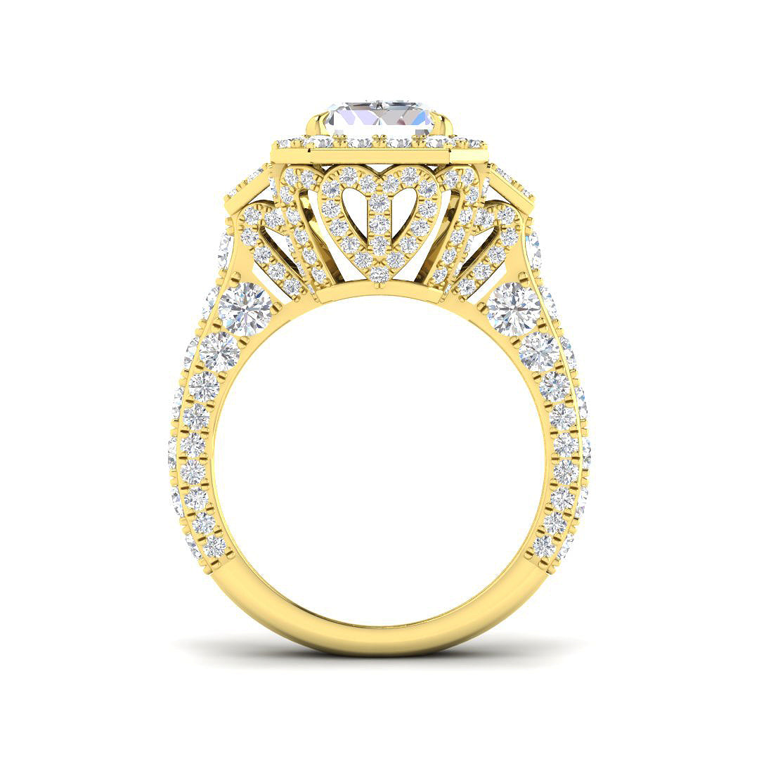 9ct Yellow Gold 5.91ct E VS2 Laboratory Grown CVD Ring
