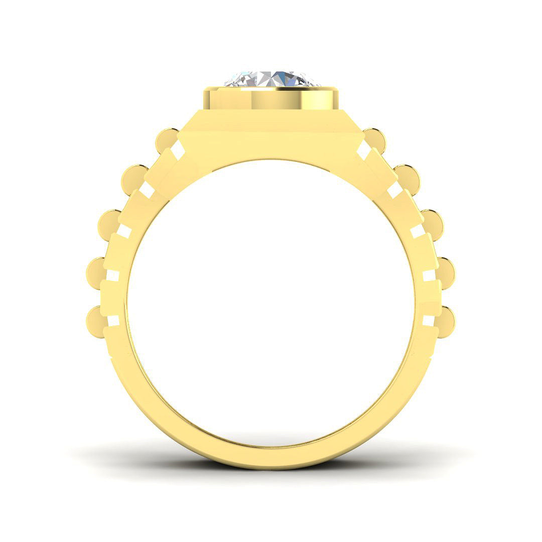 9ct Yellow Gold 2.48ct D VS2 Laboratory Grown CVD Ring