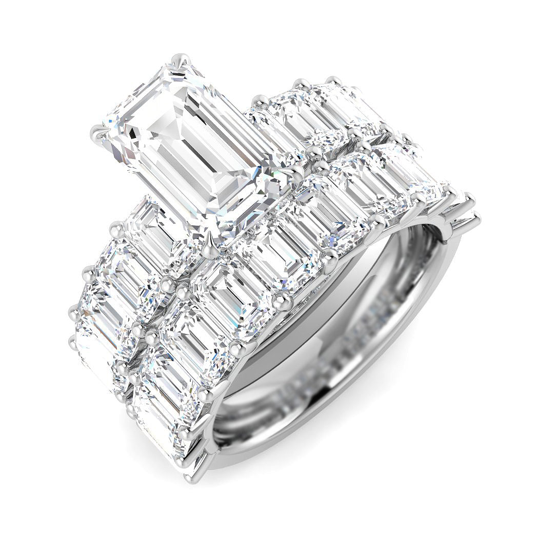 9ct White Gold 7.92ct E VS2 Laboratory Grown CVD Ring