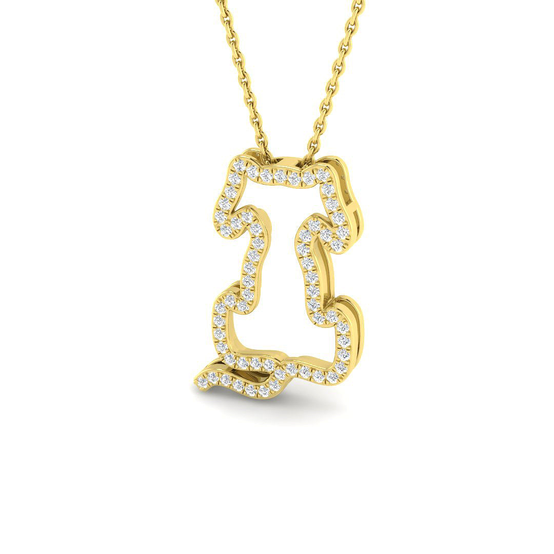 9ct Yellow Gold 0.23ct G SI2 Diamond Pendant