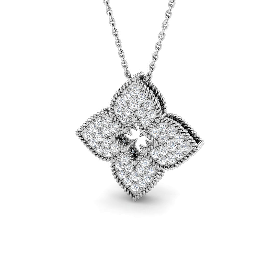 9ct White Gold 0.35ct G SI2 Diamond Pendant