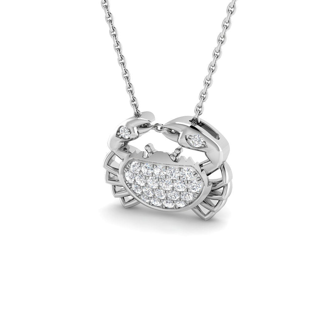 9ct White Gold 0.20ct G SI2 Diamond Pendant