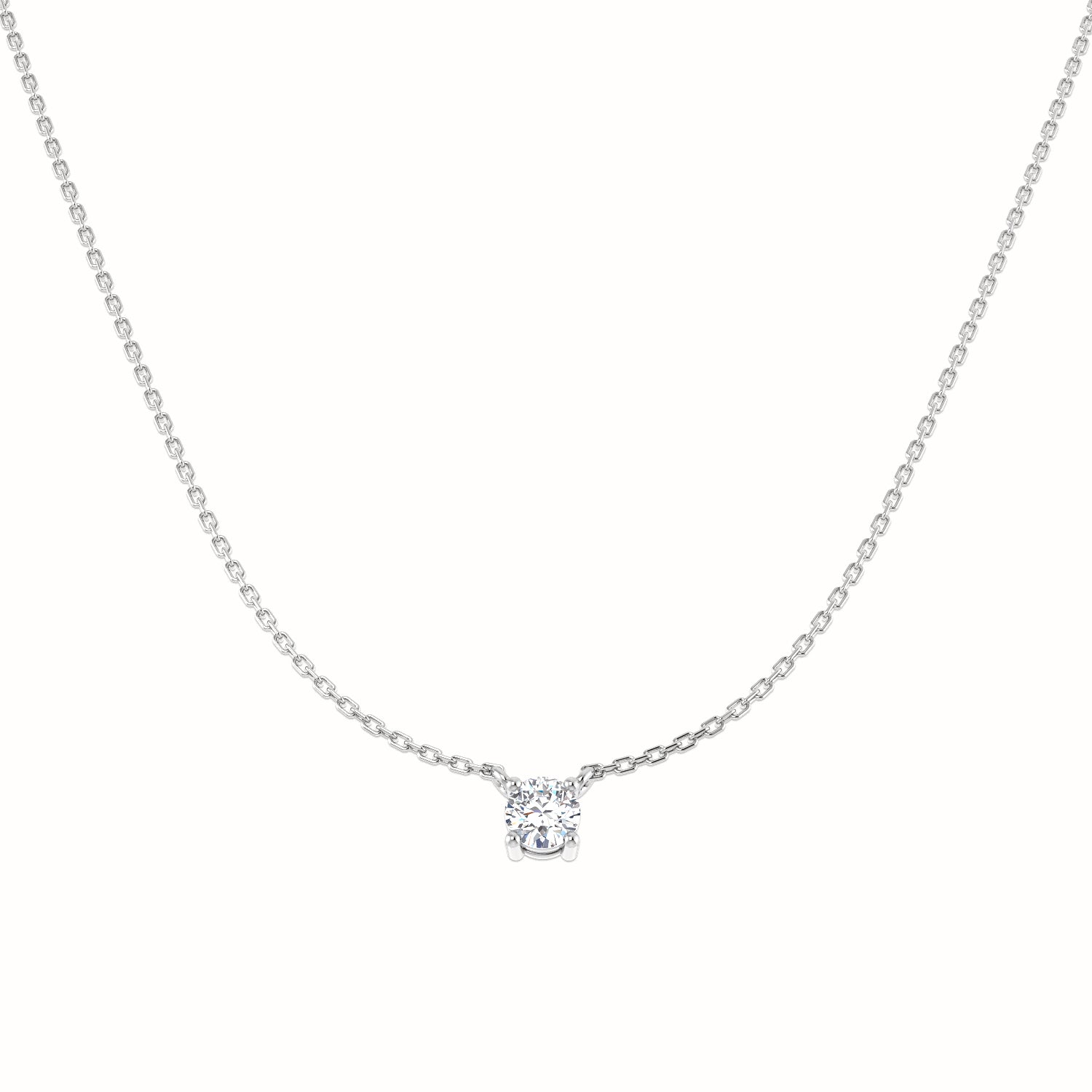 9ct White Gold 0.31ct G SI2 Diamond Necklace