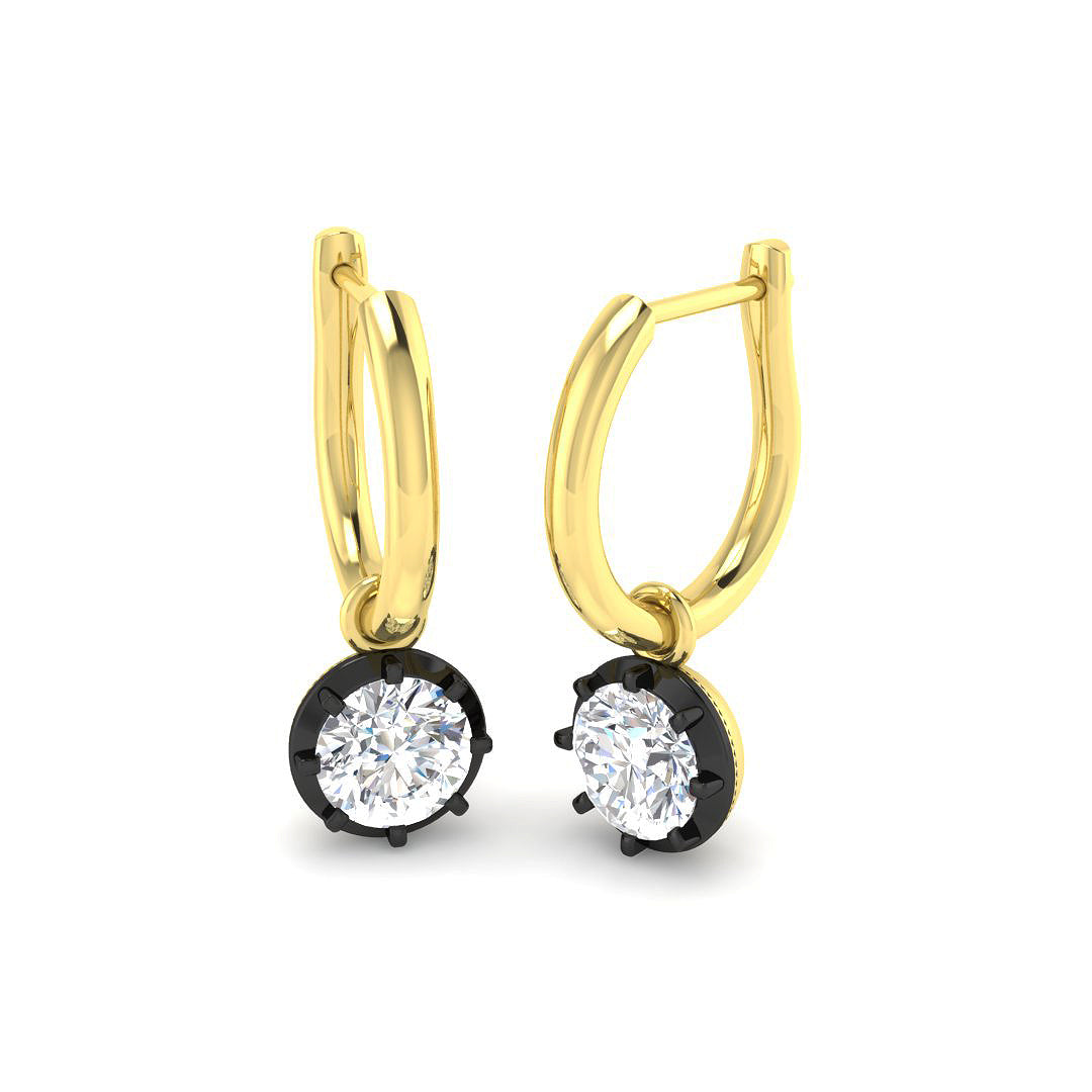 9ct Yellow Gold 1.01ct Laboratory Grown CVD Earrings