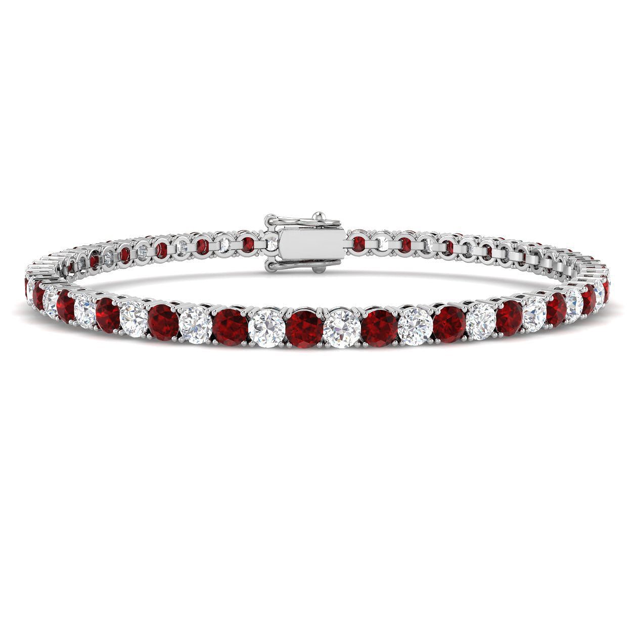 9ct White Gold 6.55ct Laboratory Grown CVD Bracelet