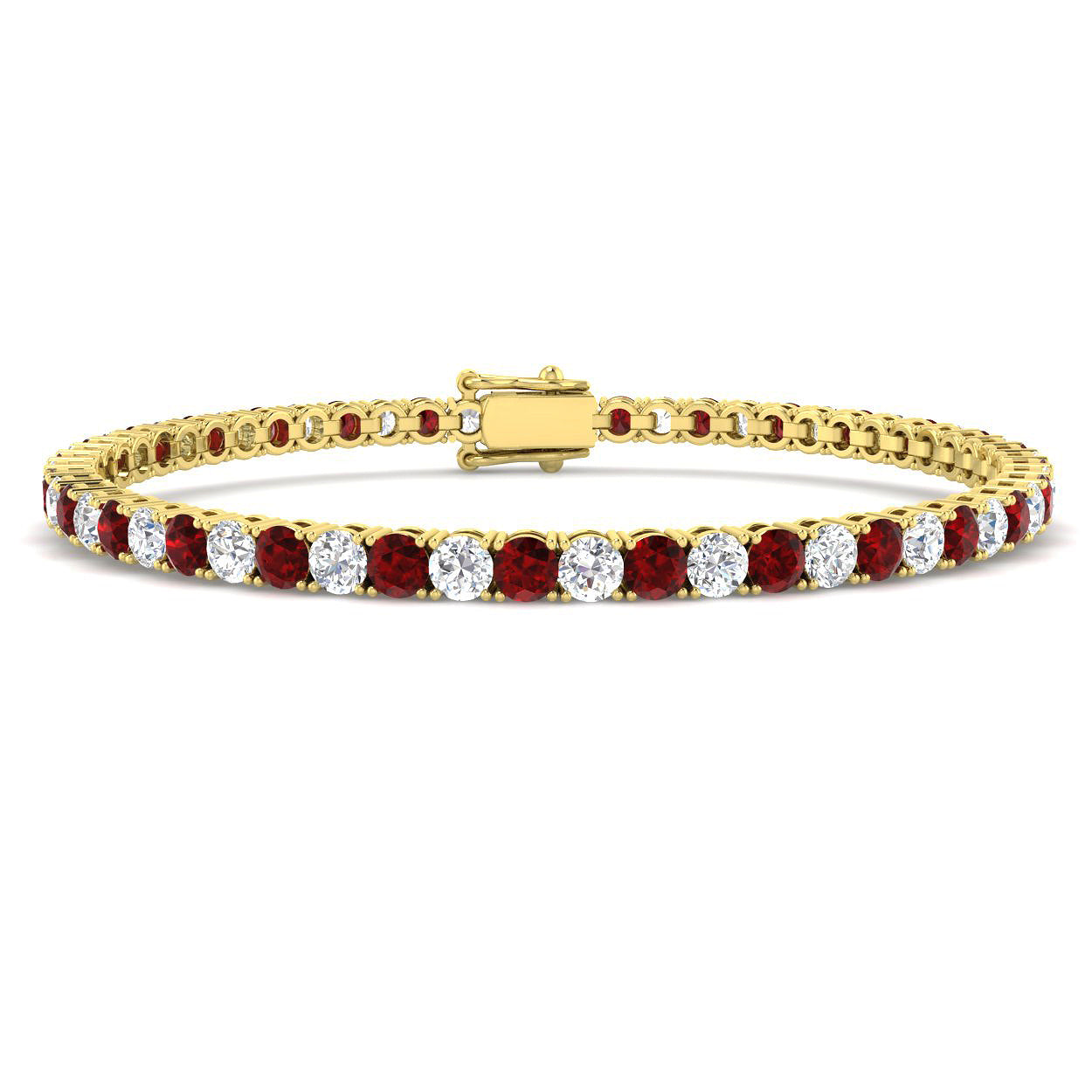 9ct Yellow Gold 6.55ct Laboratory Grown CVD Bracelet