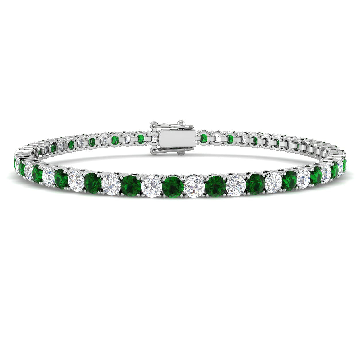 9ct White Gold 5.50ct Laboratory Grown CVD Bracelet
