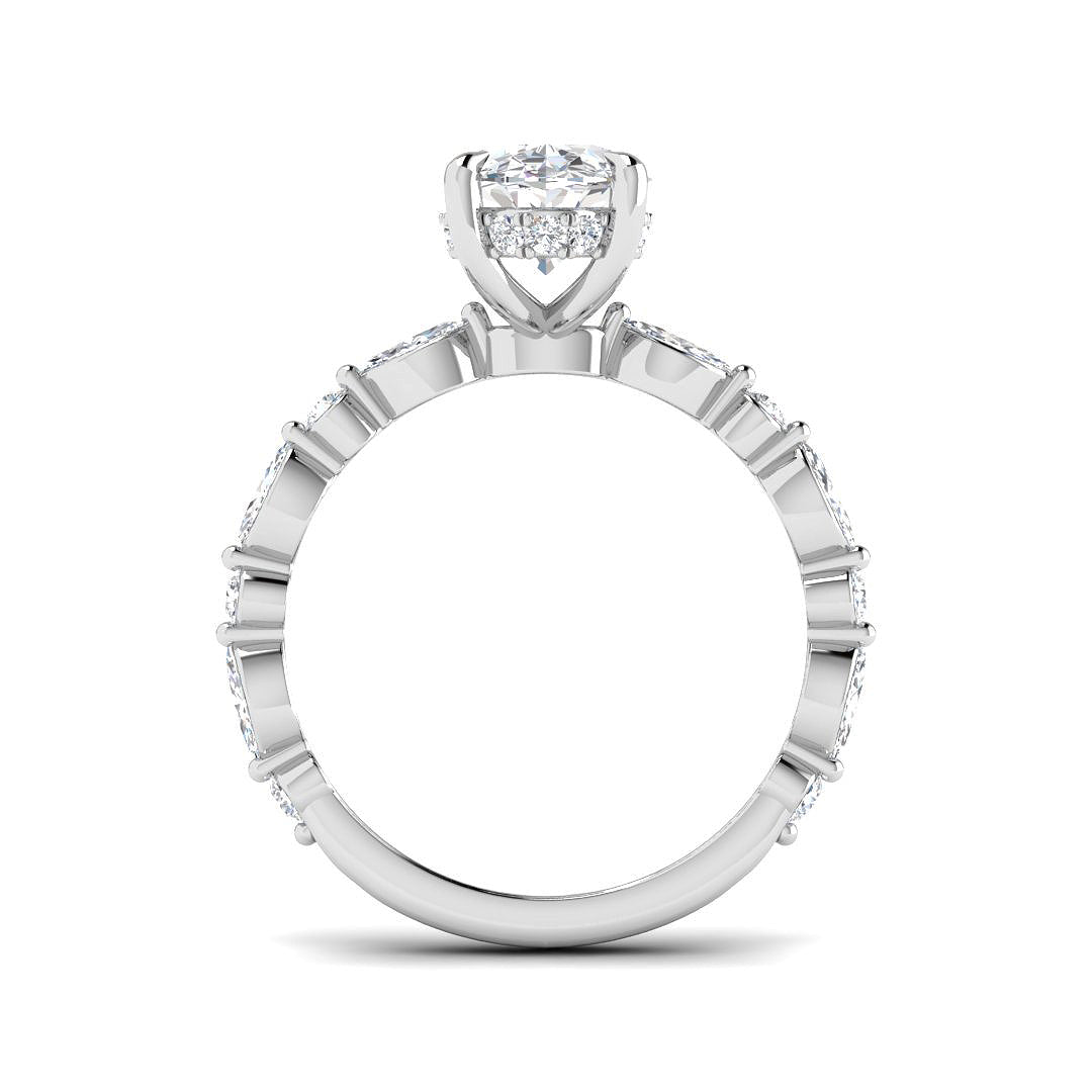 Platinum 2.65ct E VS2 Laboratory Grown CVD Ring