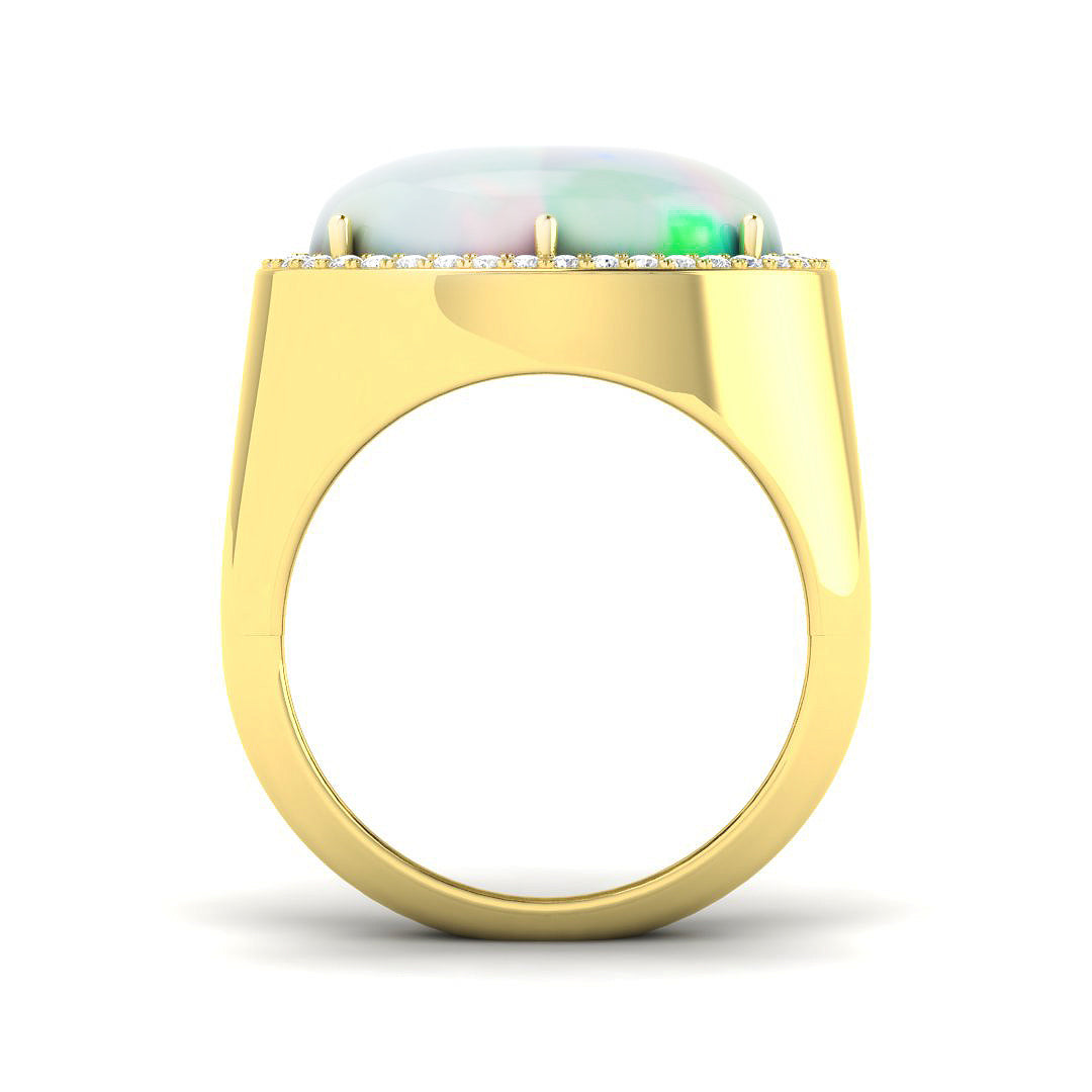 9ct Yellow Gold 5.75ct Opal Ring
