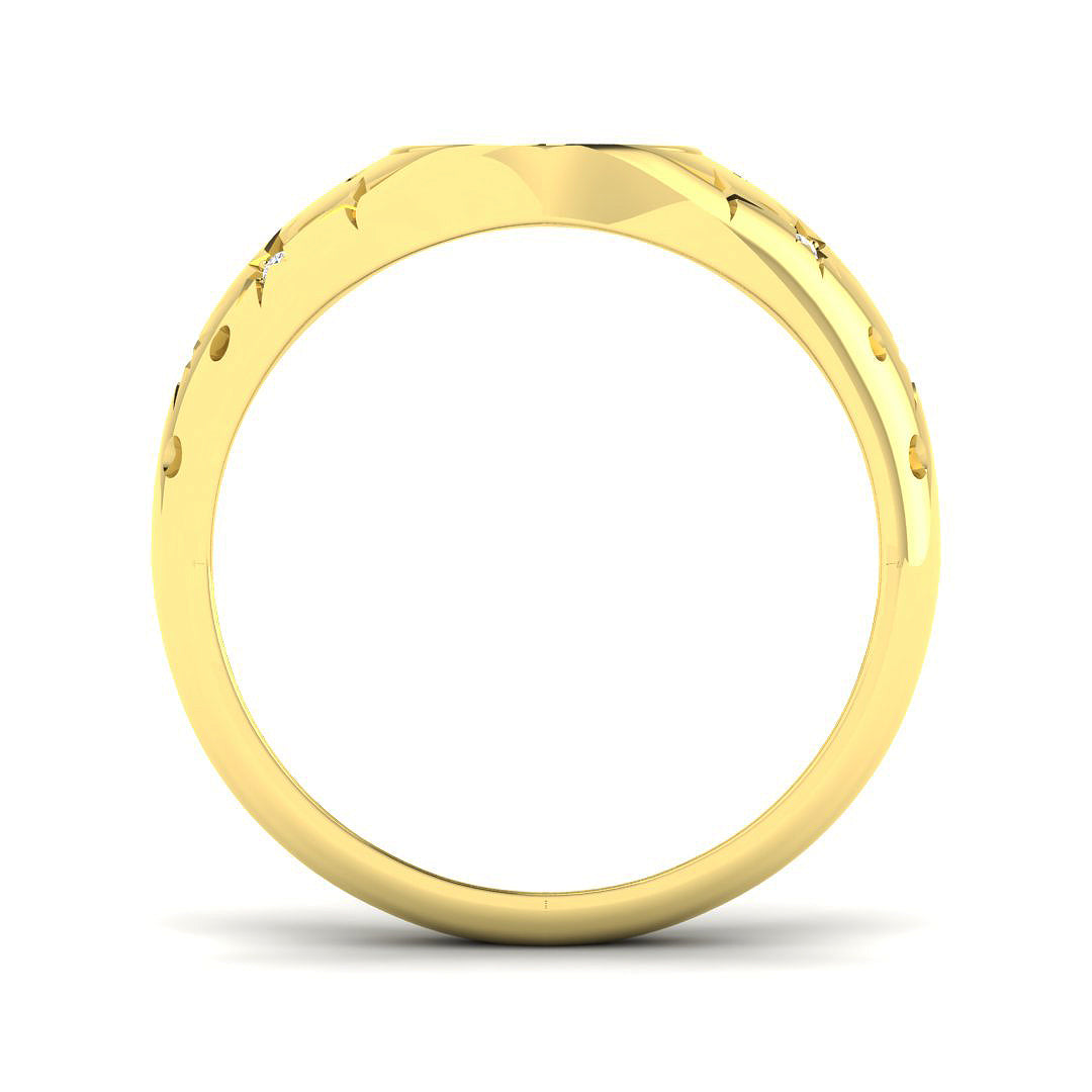 9ct Yellow Gold 0.04ct G SI2 Diamond Ring