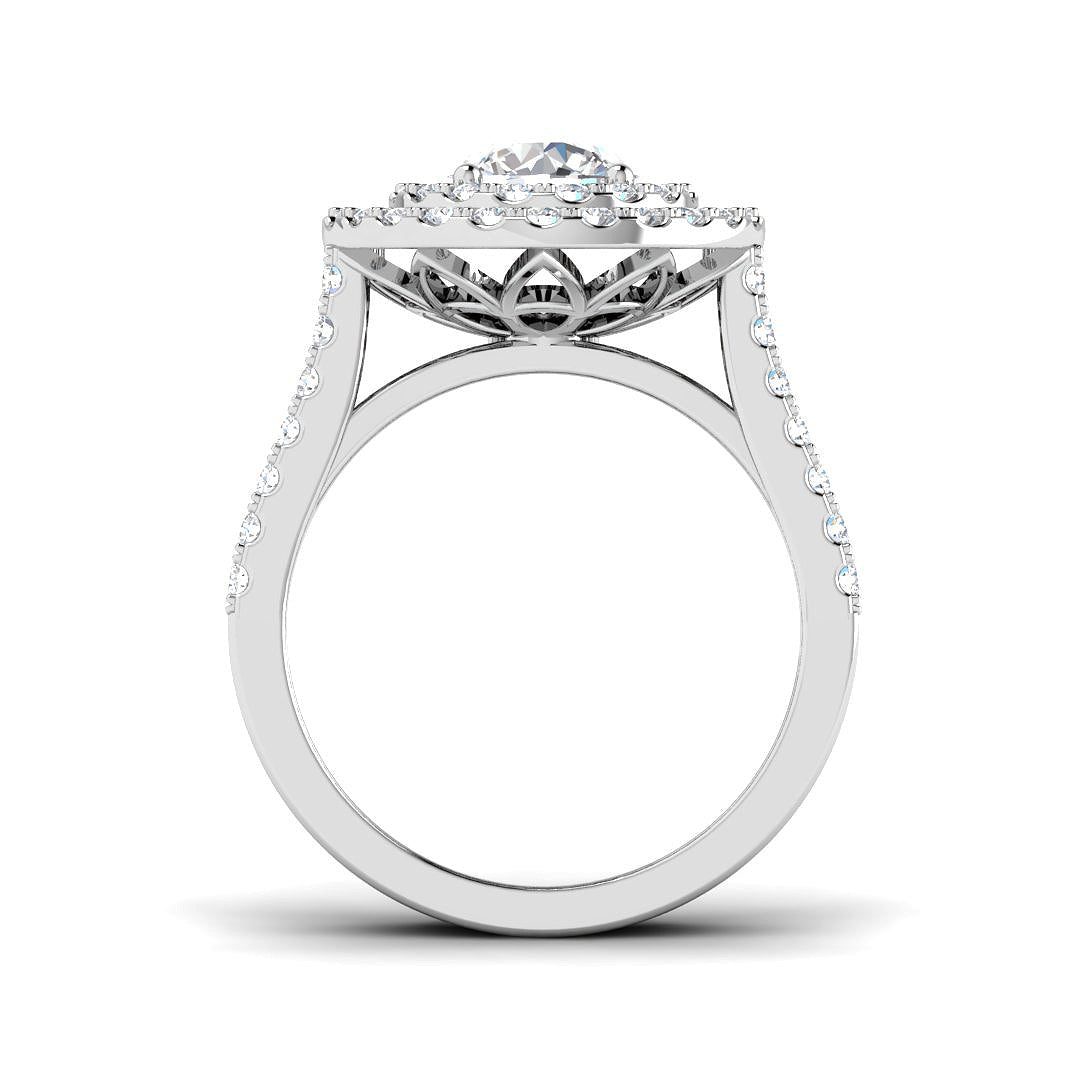 9ct White Gold 2.10ct Laboratory Grown CVD Ring