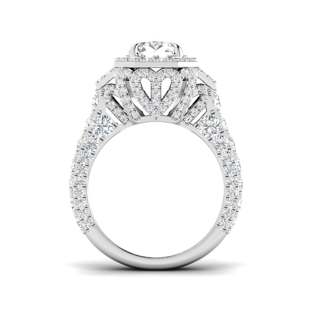 9ct White Gold 5.66ct E VS2 Laboratory Grown CVD Ring