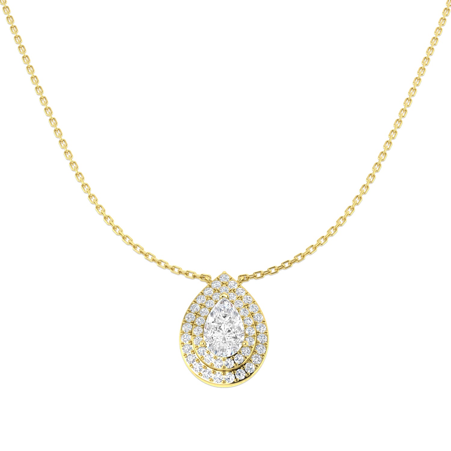 9ct Yellow Gold 1.53ct E VS2 Laboratory Grown CVD Necklace