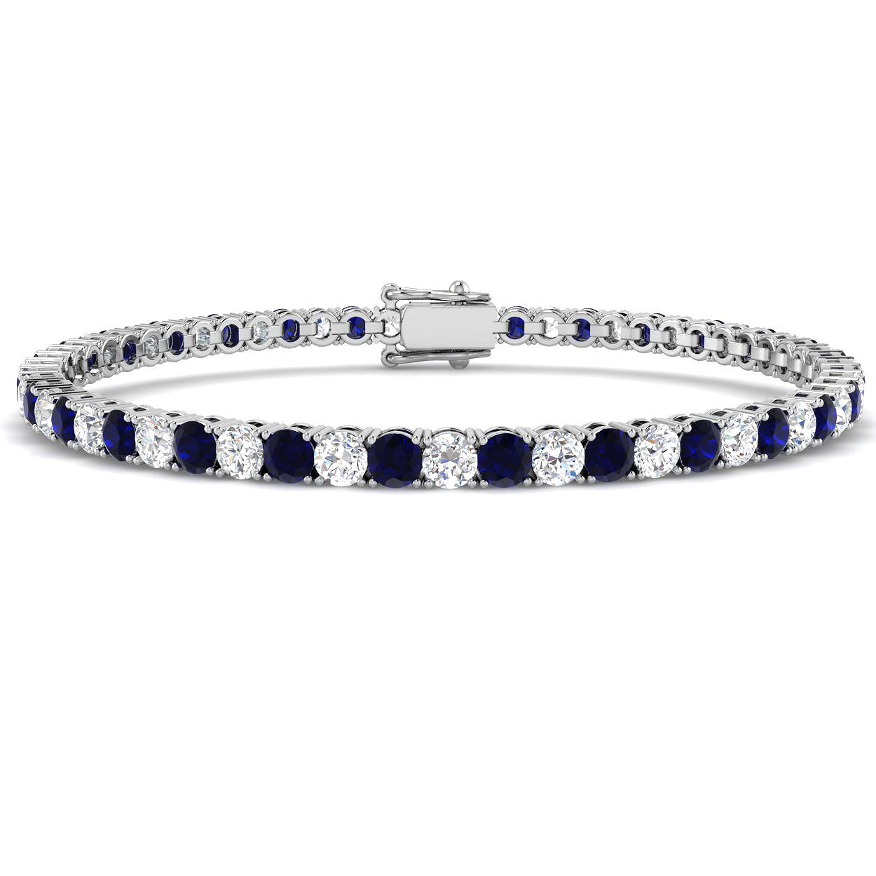 9ct White Gold 6.92ct Laboratory Grown CVD Bracelet