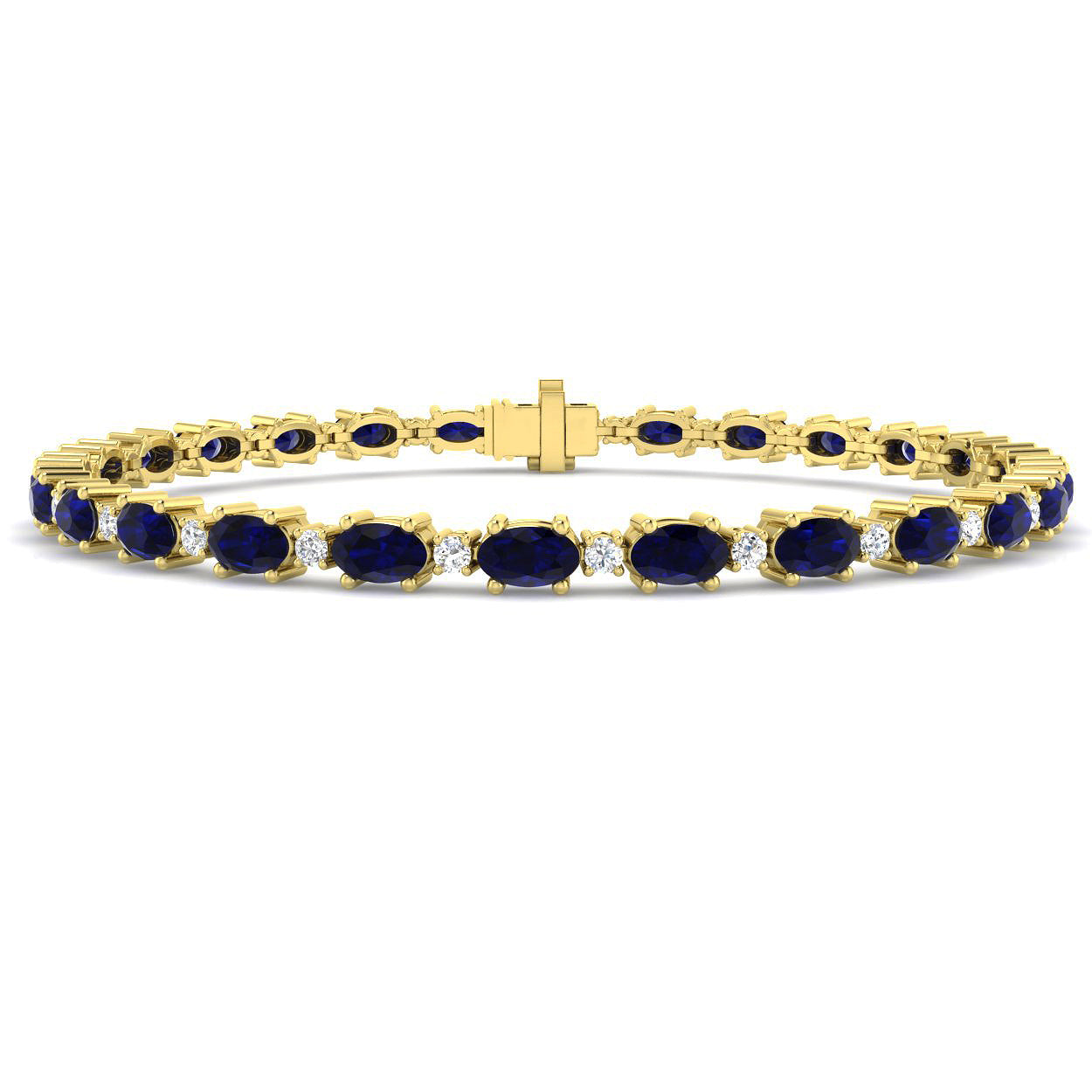 9ct Yellow Gold 7.70ct G SI2 Diamond Bracelet