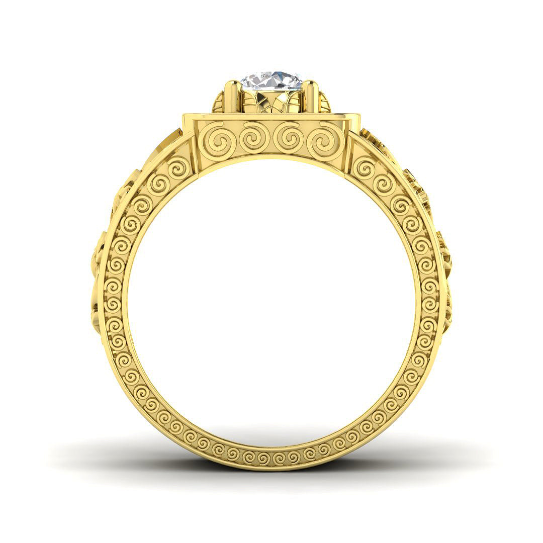 9ct Yellow Gold 1.31ct D VS2 Laboratory Grown CVD Ring
