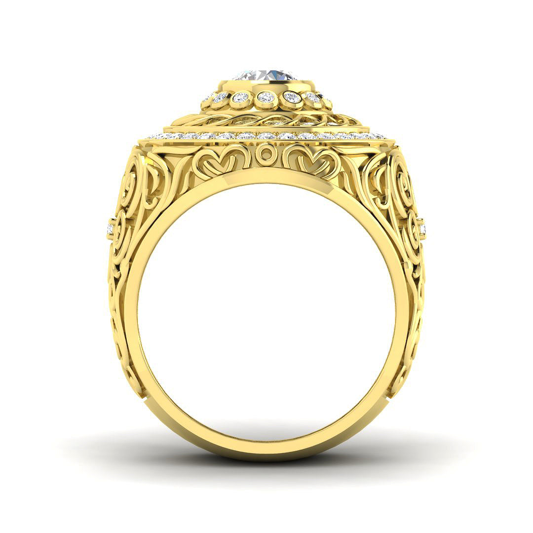 9ct Yellow Gold 1.83ct D VS2 Laboratory Grown CVD Ring