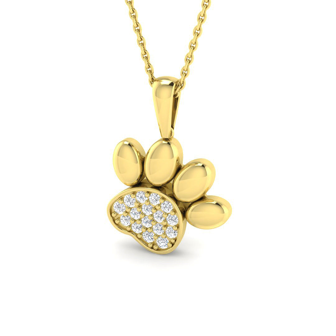 9ct Yellow Gold 0.20ct G SI2 Diamond Pendant