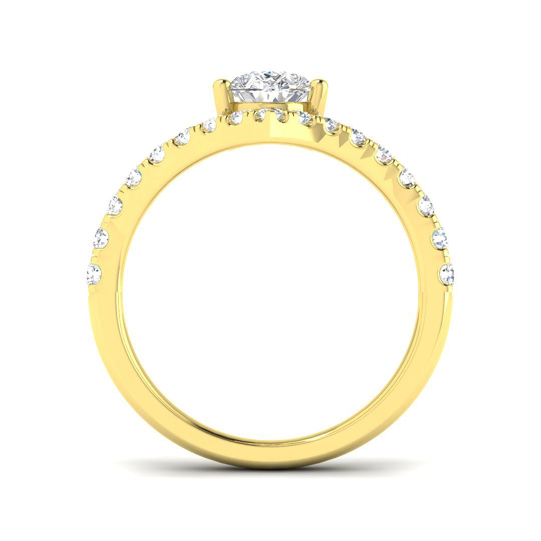 9ct Yellow Gold 1.43ct E VS2 Laboratory Grown CVD Ring