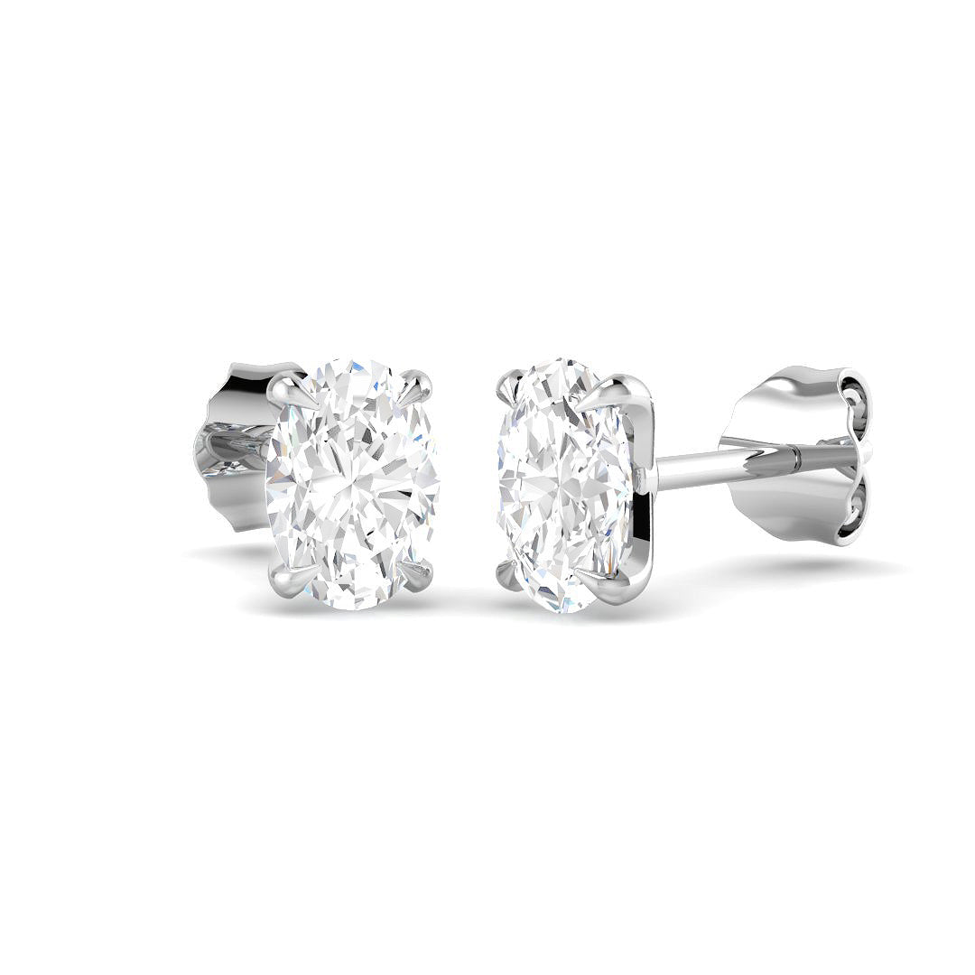 9ct White Gold 1.08ct Laboratory Grown CVD Earrings