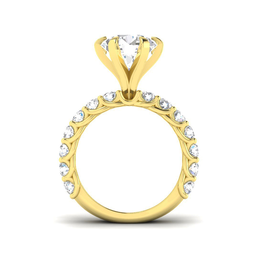 9ct Yellow Gold 5.55ct E VS2 Laboratory Grown CVD Ring