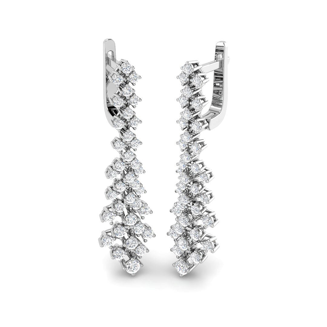 9ct White Gold 2.69ct Laboratory Grown CVD Earrings