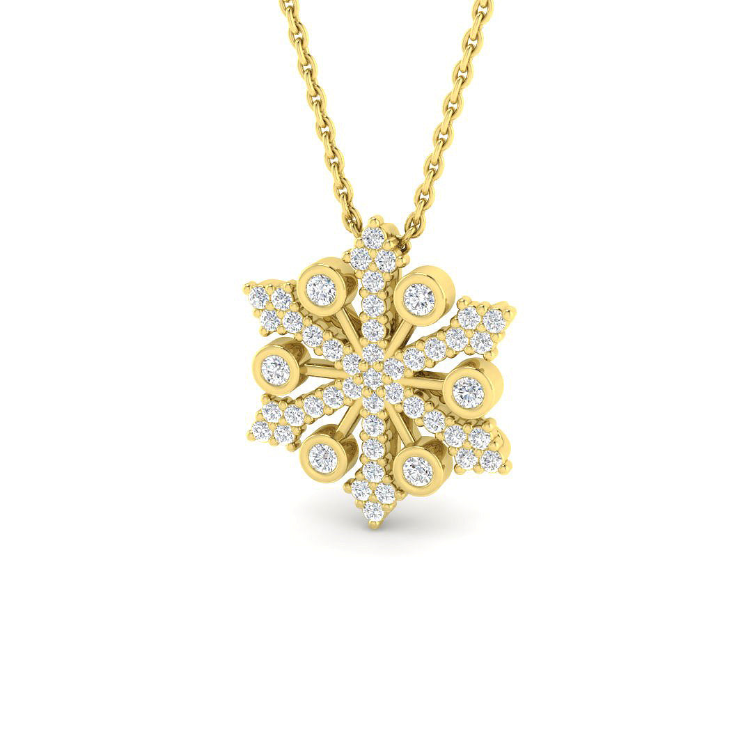 9ct Yellow Gold 0.30ct G SI2 Diamond Pendant
