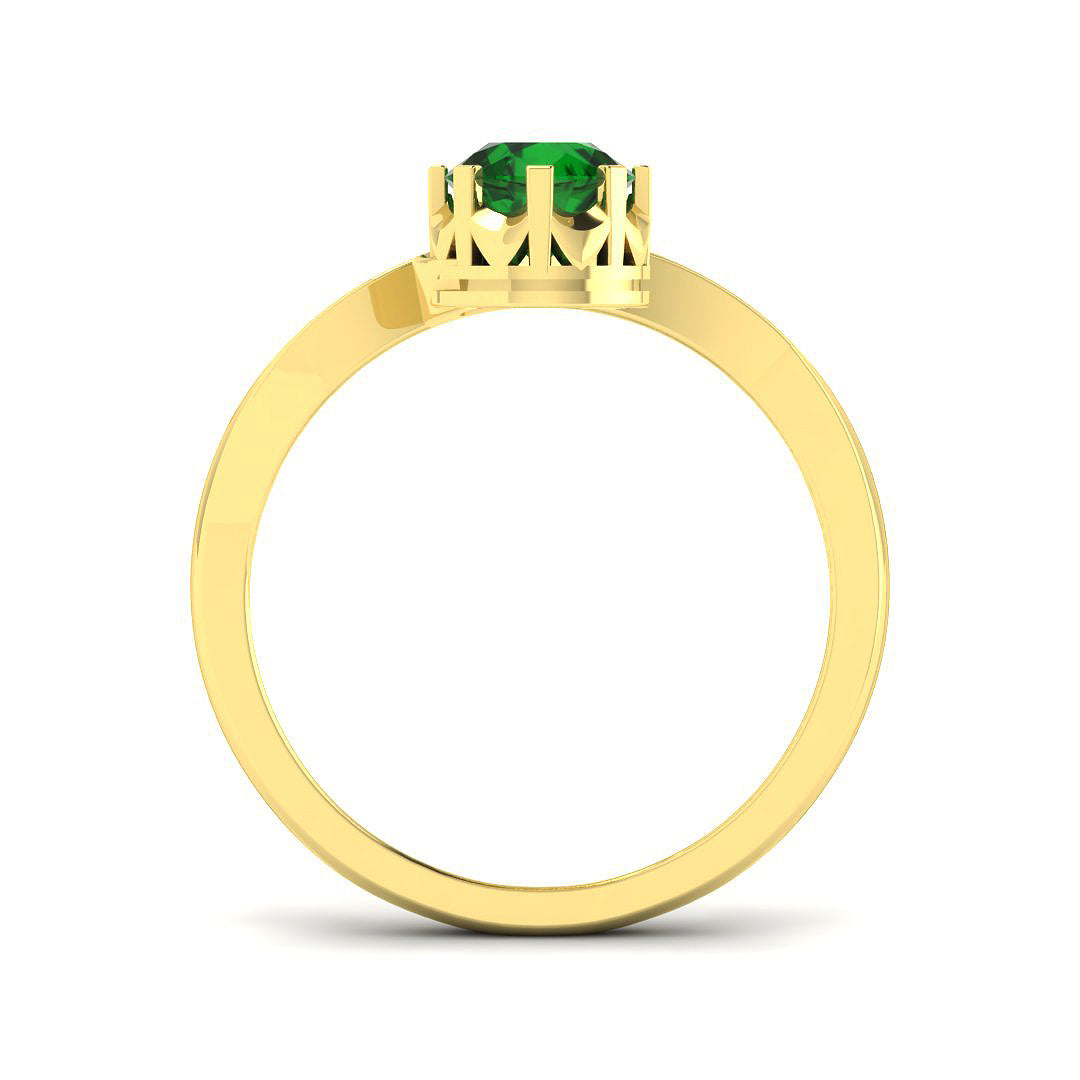 18ct Yellow Gold 1.43ct Emerald Ring