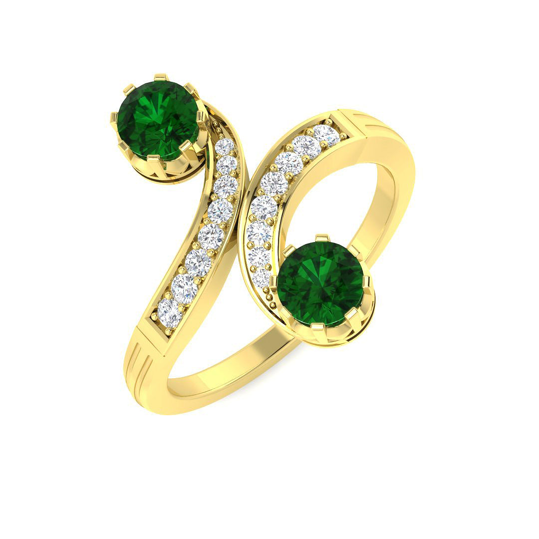 18ct Yellow Gold 0.71ct Emerald Ring