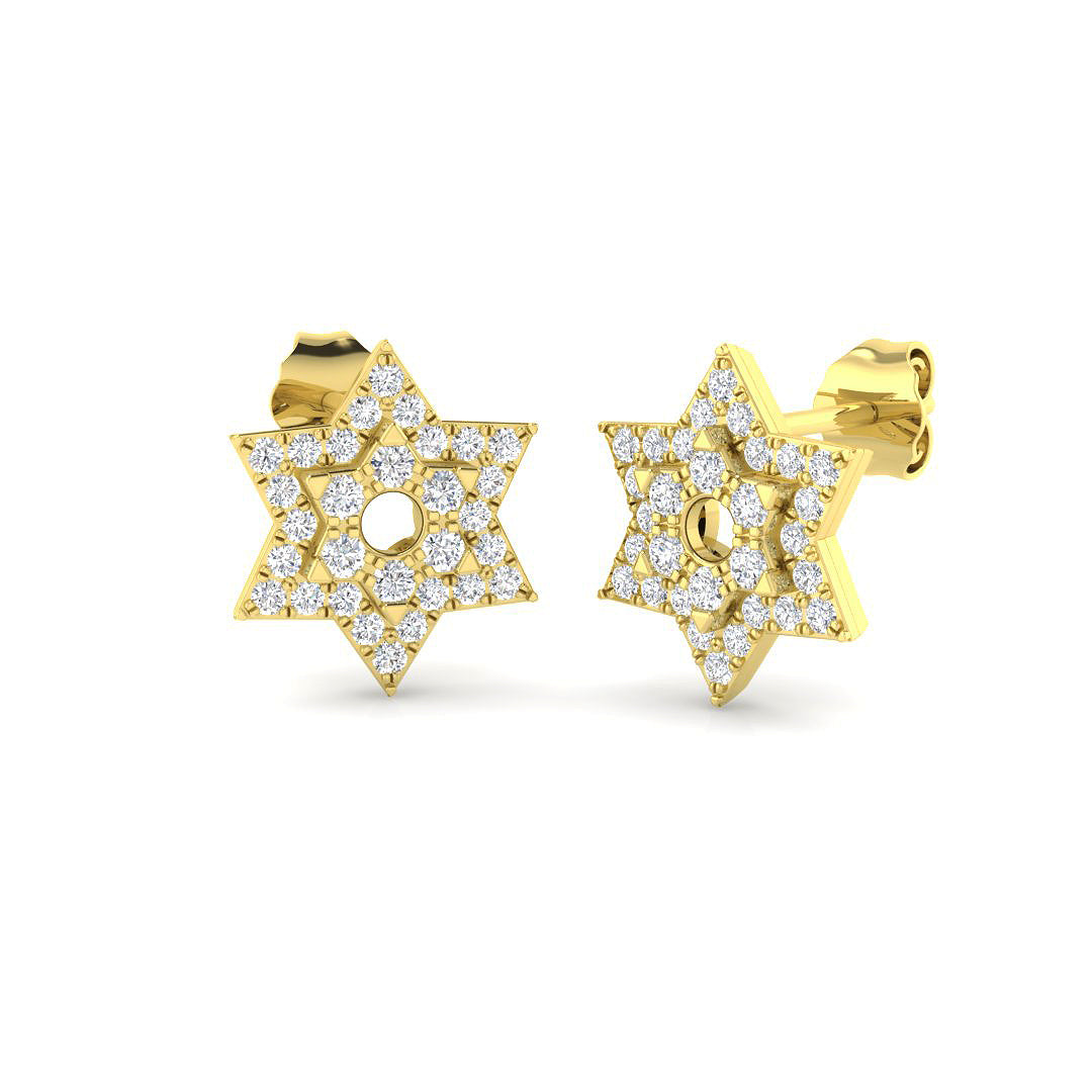 9ct Yellow Gold 0.54ct G SI2 Diamond Earrings