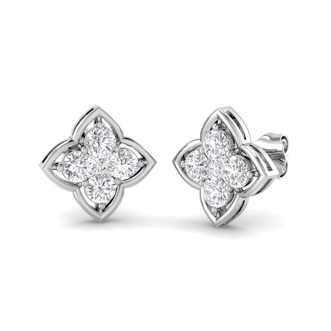 9ct White Gold 1.04ct G SI2 Diamond Earrings