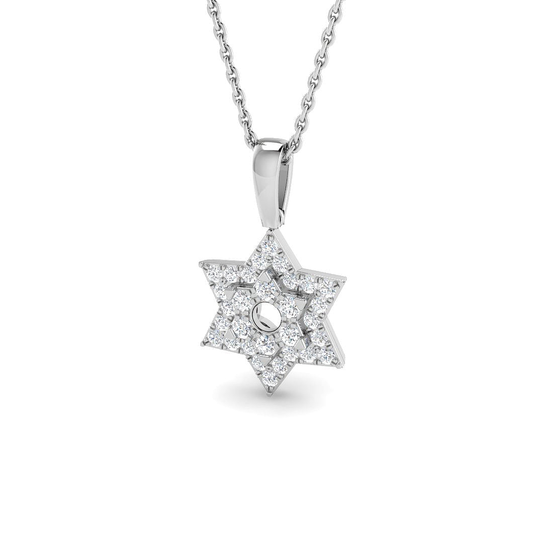 9ct White Gold 0.27ct G SI2 Diamond Pendant