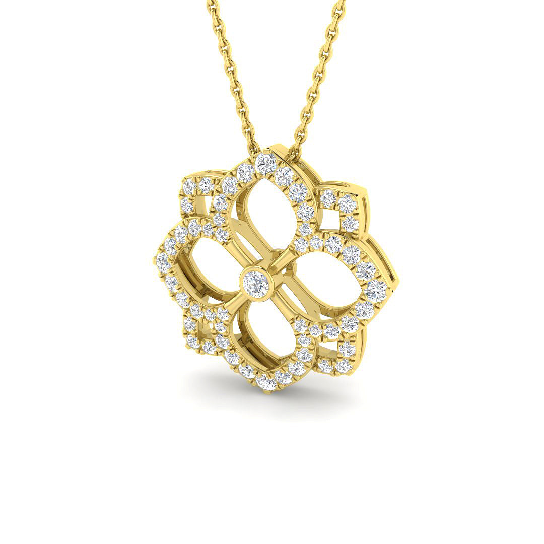 9ct Yellow Gold 0.51ct G SI2 Diamond Pendant