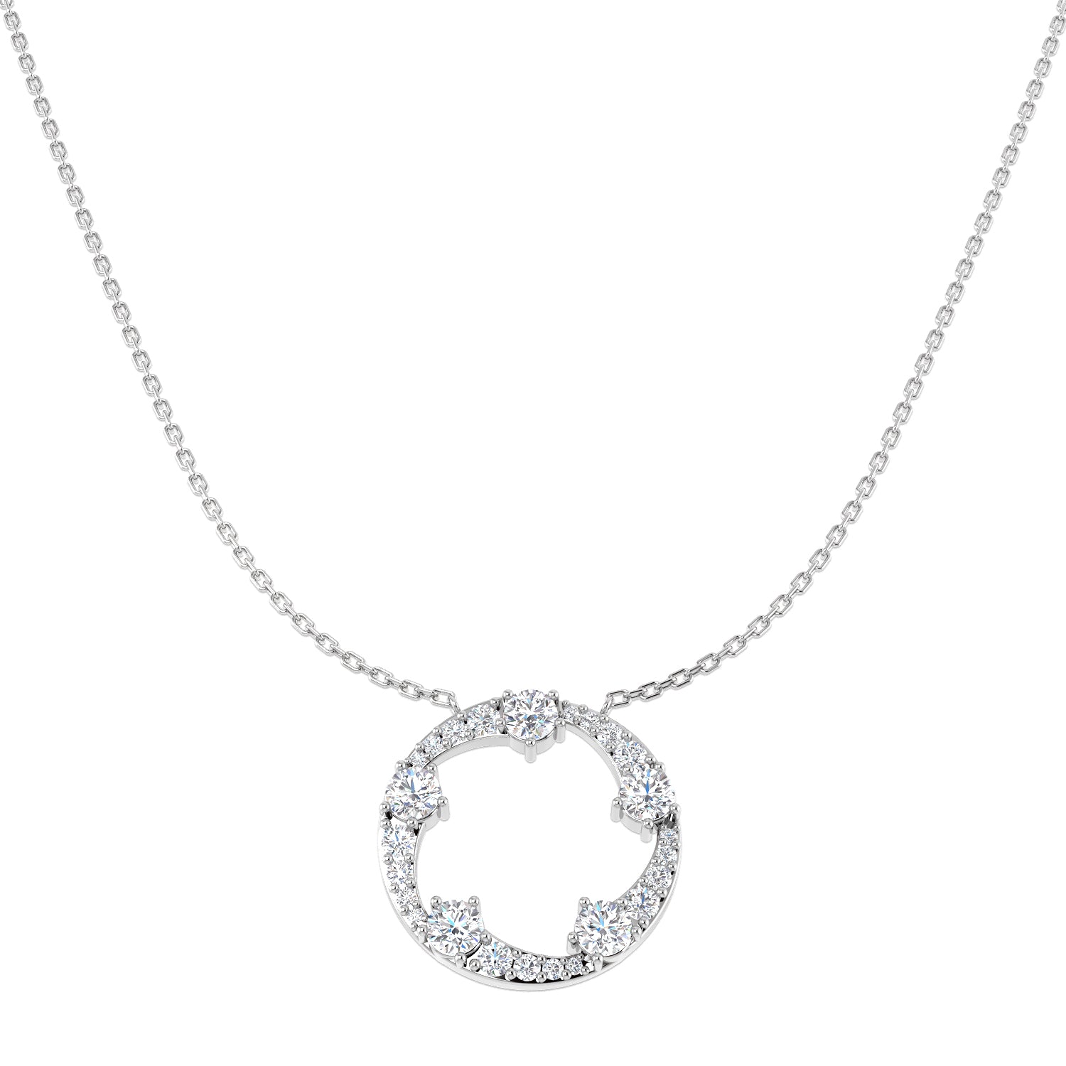 9ct White Gold 1.15ct G SI2 Diamond Necklace