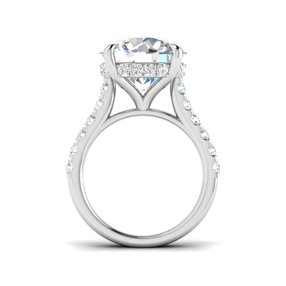 9ct White Gold 9.02ct F VS2 Laboratory Grown CVD Ring