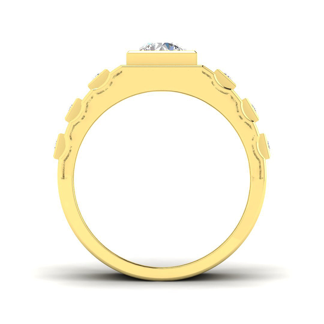 9ct Yellow Gold 1.13ct D VS2 Laboratory Grown CVD Ring