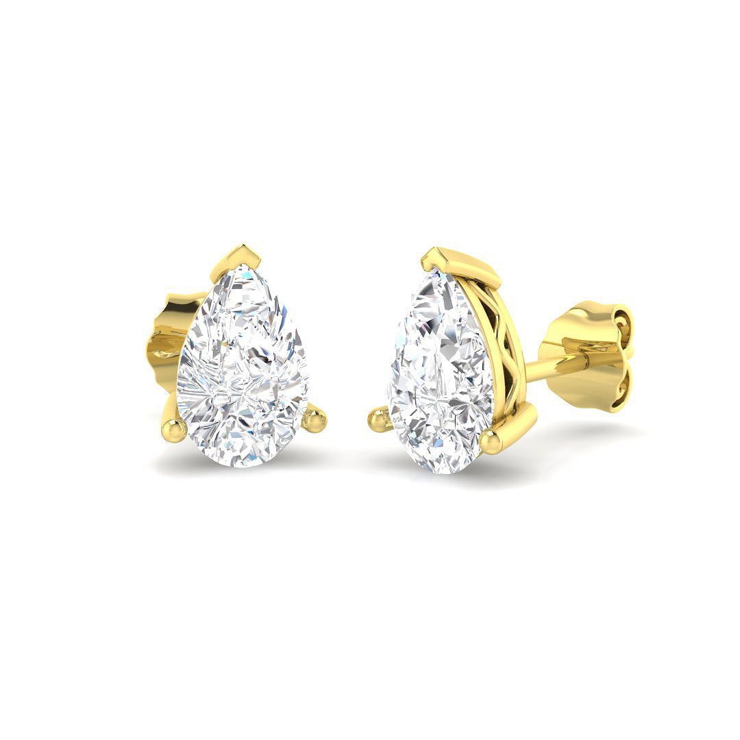 9ct Yellow Gold 2.06ct E VS1 Laboratory Grown CVD Earrings