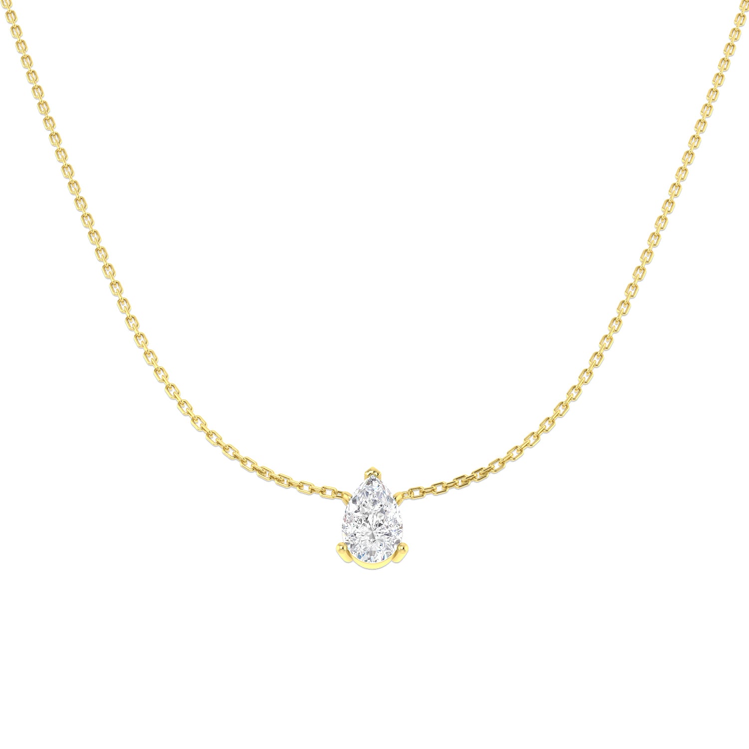 9ct Yellow Gold 1.01ct D VS2 Laboratory Grown CVD Necklace