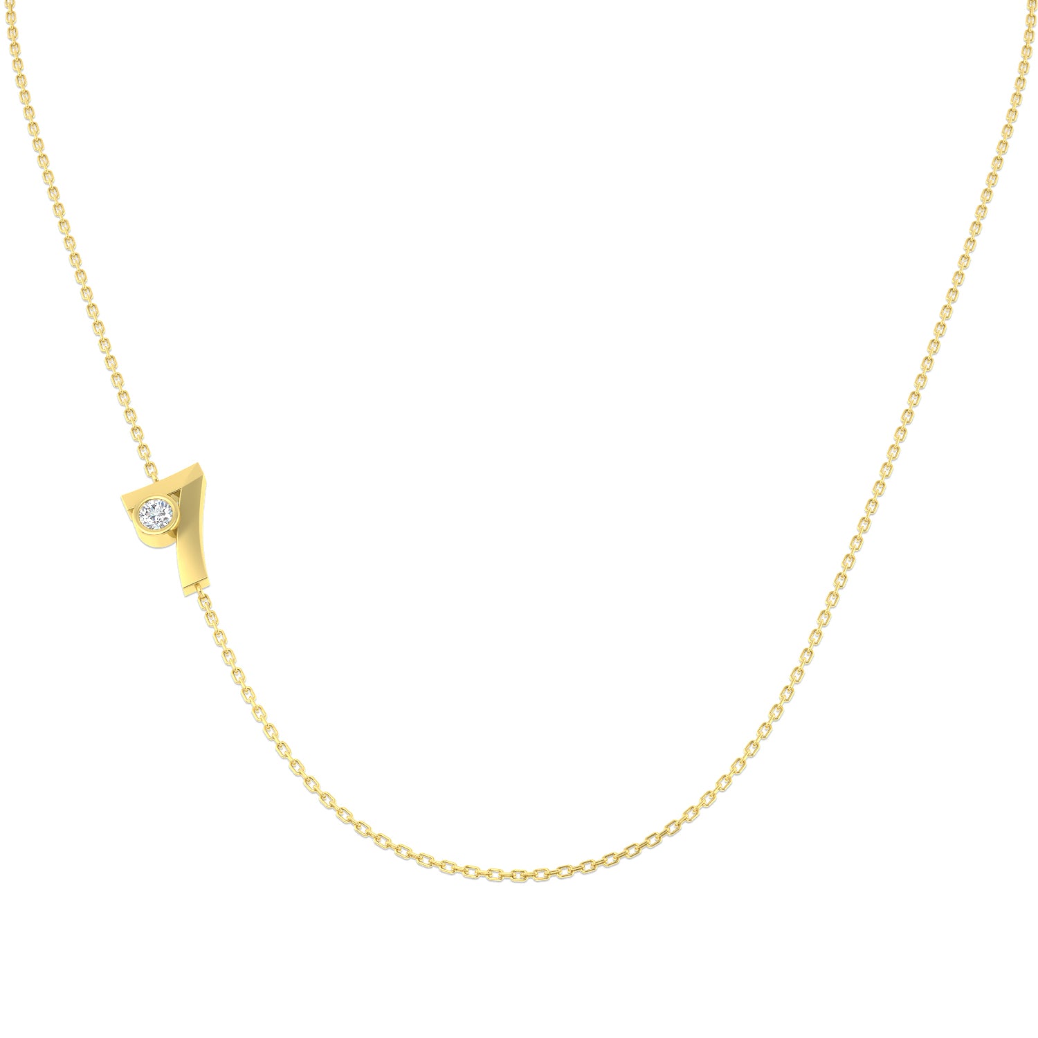 9ct Yellow Gold 0.10ct Laboratory Grown CVD Necklace
