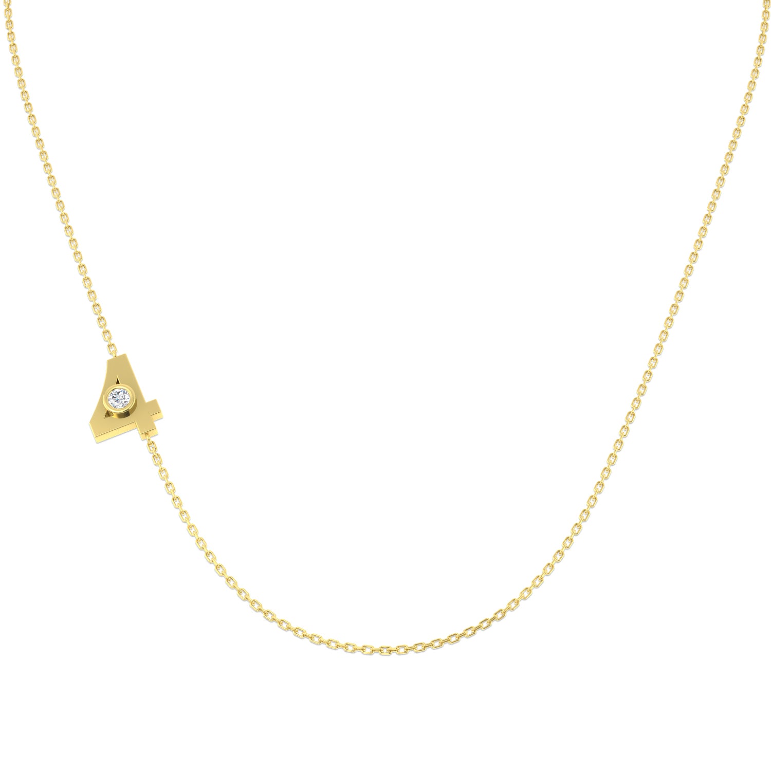 9ct Yellow Gold 0.07ct Laboratory Grown CVD Necklace