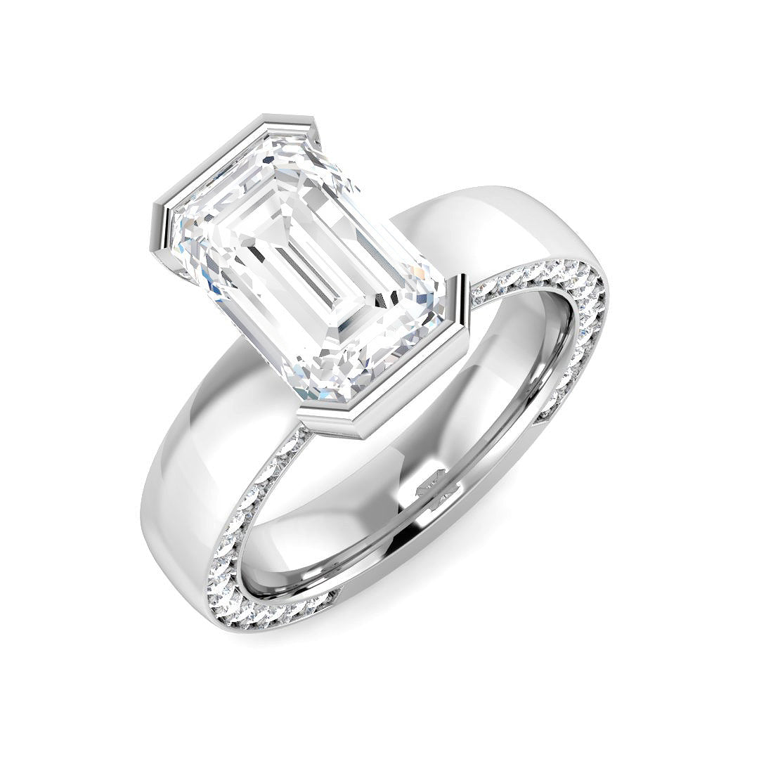 9ct White Gold 3.84ct E VS2 Laboratory Grown CVD Ring