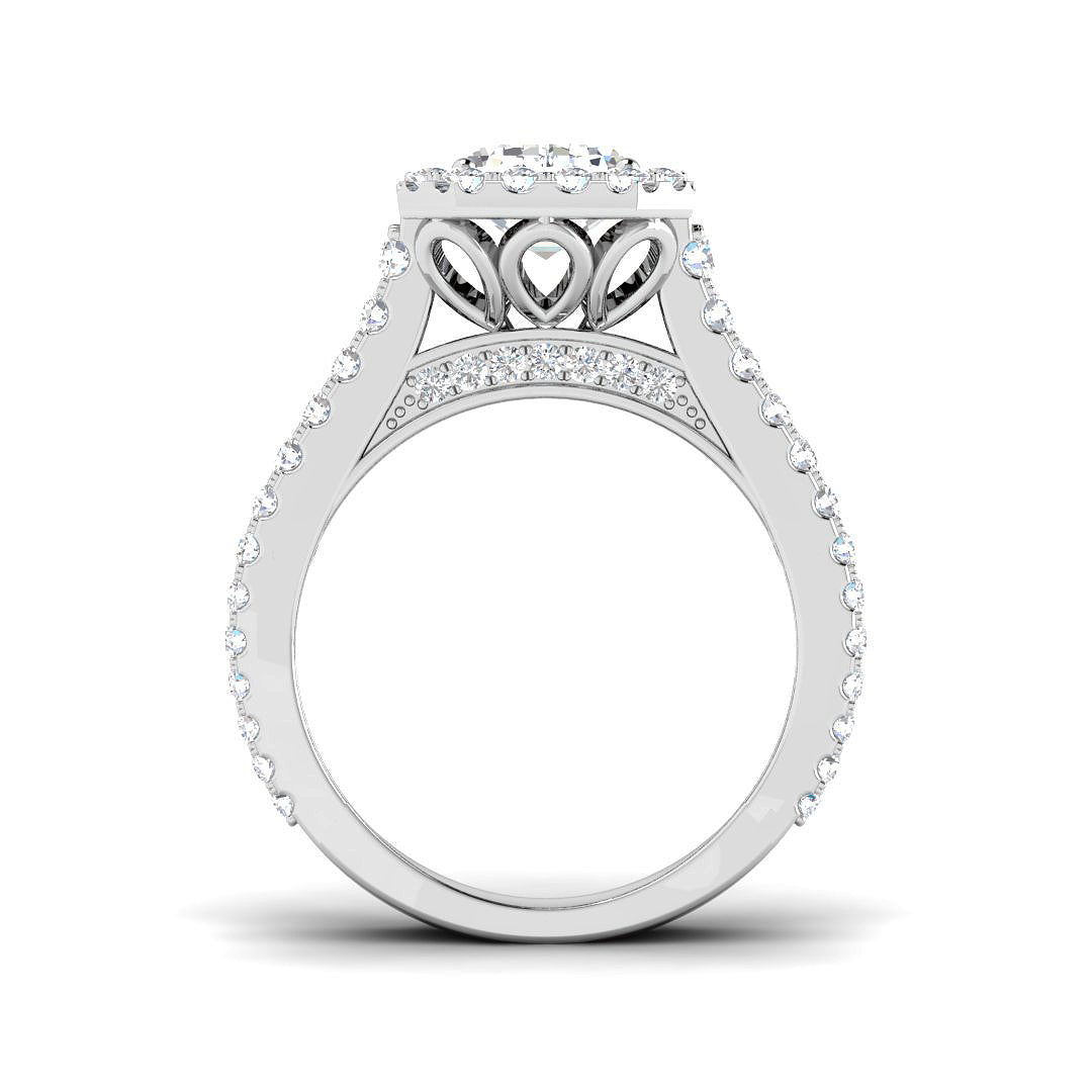 9ct White Gold 5.04ct E VS2 Laboratory Grown CVD Ring