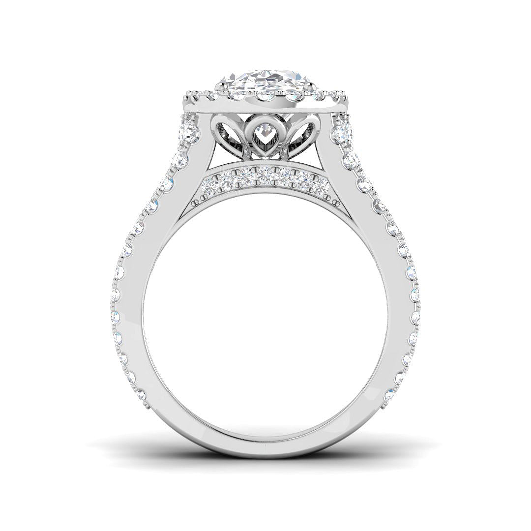 9ct White Gold 5.03ct E VS2 Laboratory Grown CVD Ring