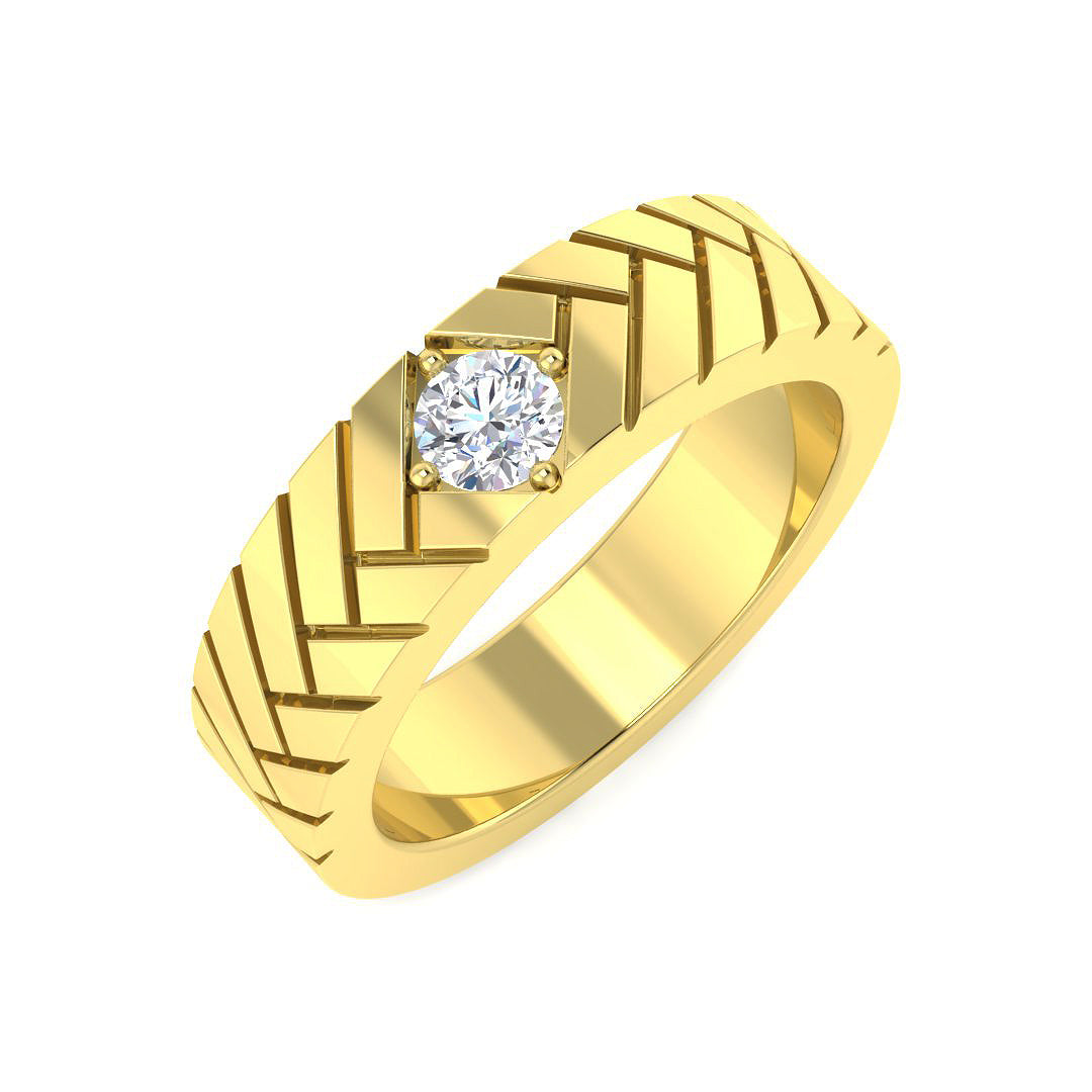 9ct Yellow Gold 0.21ct Laboratory Grown CVD Ring